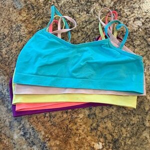 6 girls size 10 sports bras
